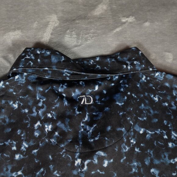 7 Diamonds Colin 4 Way Stretch Polo Shirt Mens XL Performance Dyed Blue - Picture 6 of 9